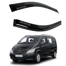 Дефлектори вікон вітровики Mercedes Vito 2003-2015 W639 Широкі 10 см Скотч 3M Voron Glass