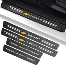 Защитная пленка накладка на пороги для Chevrolet Черный Карбон 4 шт