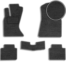 Ворсовые коврики для Lexus GS 300 2005-2011 с подпятником Черные 5 шт (Carrera)
