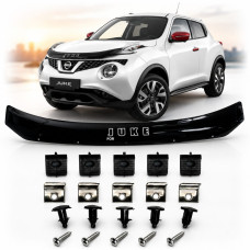Дефлектор капота мухобойка Nissan Juke 2010-1019 Євро Кріплення Vip Tuning (NS35)