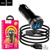 Автомобильное зарядное устройство Hoco Z40 2USB 2.4A Type-C Черный (Оригинал)