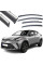 Дефлектори вікон вітровики Benke для Toyota C-HR 2017- Хром Молдинг З Нержавіючої Сталі 3D (3D BTYCR1723-W/S)