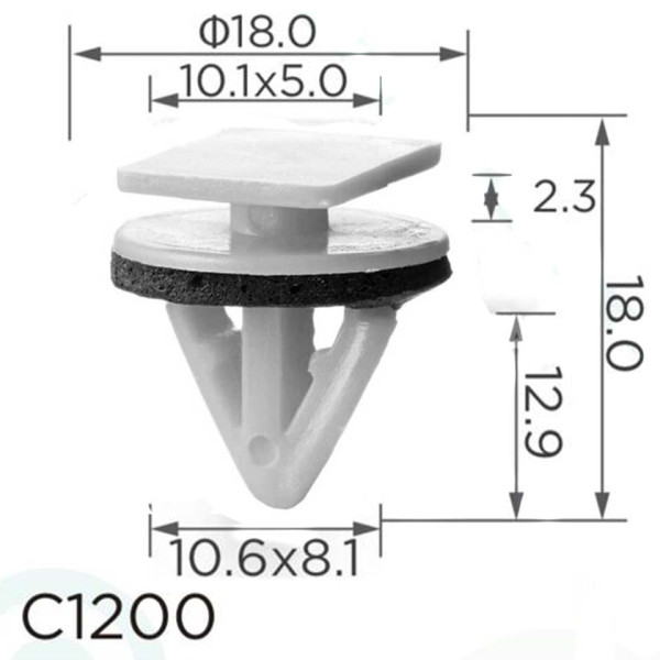 Кліпса кріплення молдингу TOYOTA LEXUS (75395-0T010 753950T010) C1200