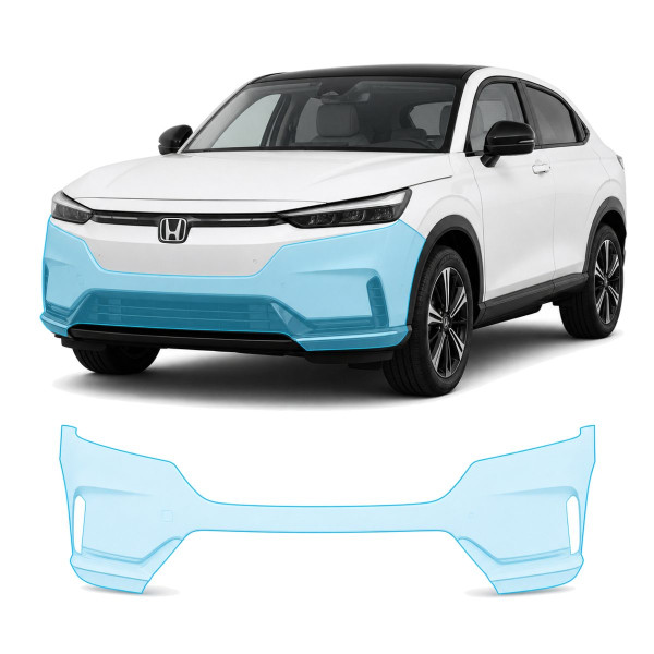 Антигравийная защитная бронепленка по лекалам для Honda e:NS1 I 2024- передний бампер