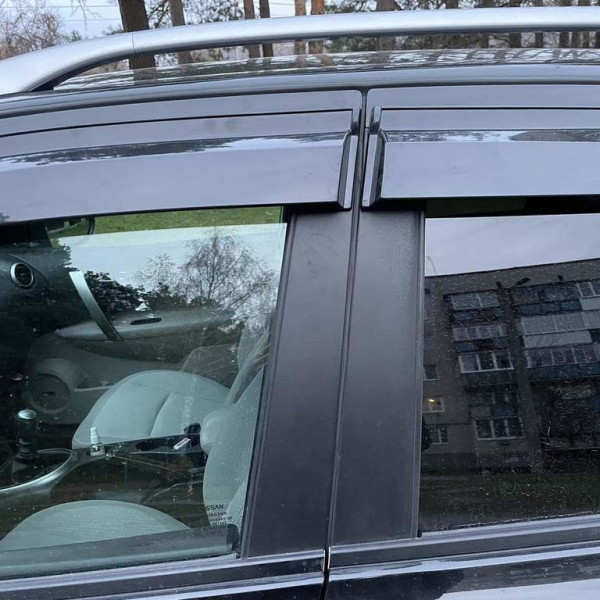 Дефлекторы окон ветровики Nissan Qashqai 2007-2014 скотч SunPlex (SP-S-76)