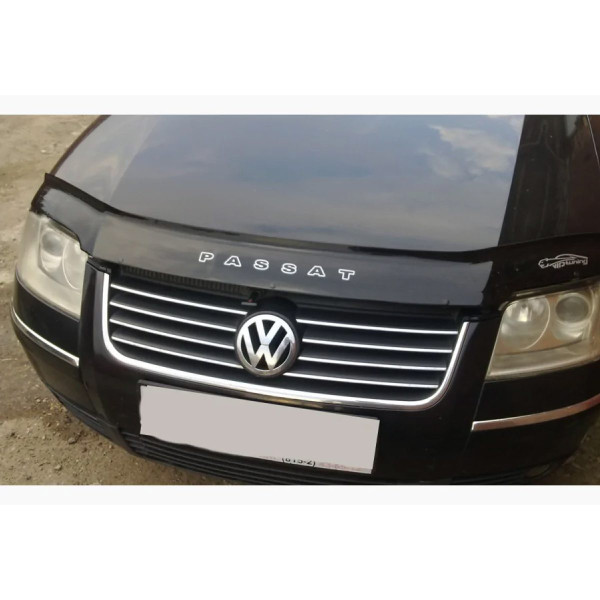 Дефлектор капота мухобойка Volkswagen Passat B5+ 2001-2005 рестайлинг Евро Крепление (Vip Tuning)