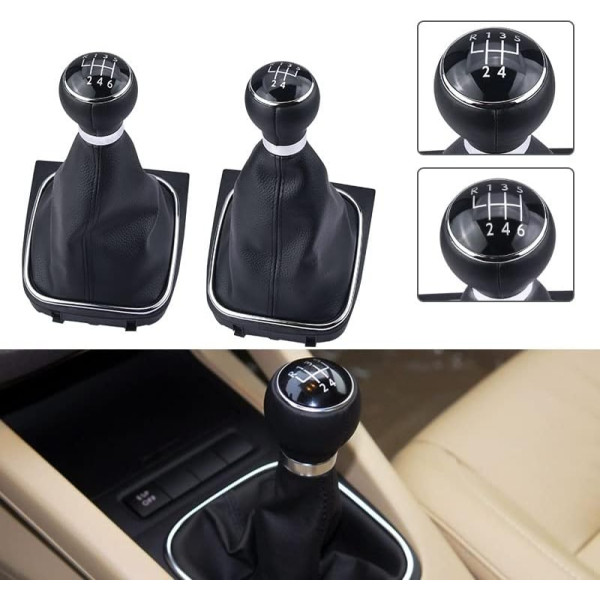 Ручка КПП з пильником у зборі Модельна для Volkswagen Golf V / VI Jetta Bora 2003-2014 (6 Швидкостей) 1K0711113CG FXVW-08/6S