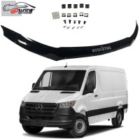 Дефлектор капота мухобойка Mercedes-Benz Sprinter (907) 2018-2025 Евро Крепление (Vip Tuning)