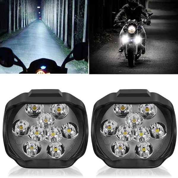 Дополнительная LED фара 12V 78x63x70 мм 1Wx12 9 Led Дальний свет (JP016)