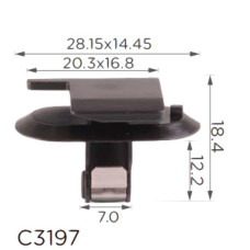 Клипса крепления молдинга Opel 24405739 Renault 7703077477 Peugeot 8748QT Citroen 8748QT C3197