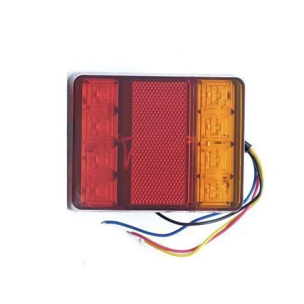 Задній ліхтар LED квадратний 12-24V 12,5х10 см 2 шт. SQ-0010