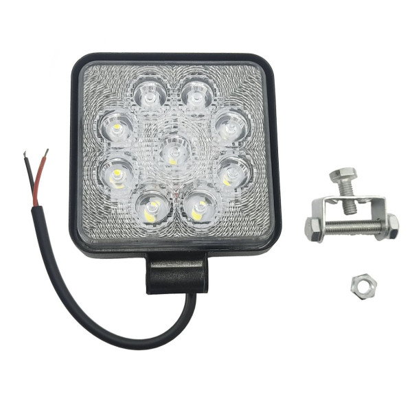 Додаткова LED фара Лідер / 110x110x50 mm / 27W / 3W * 9 / 10-30V / Ближнє світло 1 шт