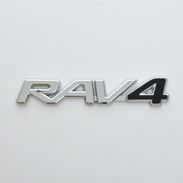 Эмблема надпись RAV4 4 черная скотч 163 x 32 мм