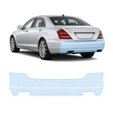 Антигравійна захисна бронеплівка за лекалами для Mercedes-Benz S-Class W221 facelift 2009-2013 - задній бампер