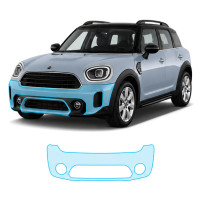 Антигравийная защитная бронепленка по лекалам для Mini Countryman F60 facelift 2020-2023 - передний бампер