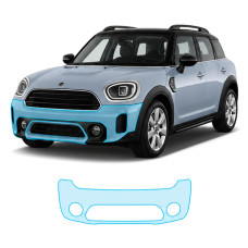 Антигравийная защитная бронепленка по лекалам для Mini Countryman F60 facelift 2020-2023 - передний бампер