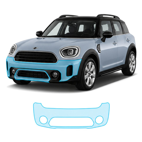 Антигравійна захисна бронеплівка за лекалами для Mini Countryman F60 facelift 2020-2023 - передній бампер