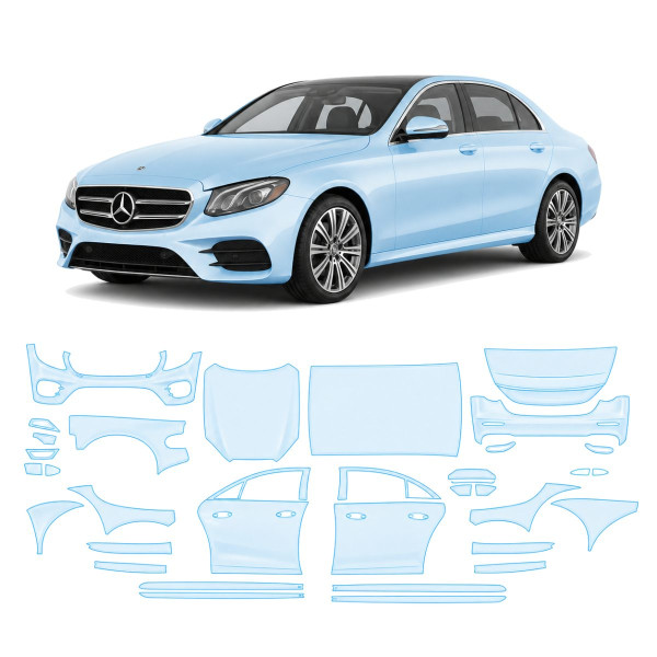 Антигравийная защитная бронепленка по лекалам для Mercedes-Benz E-Class W213 2016-2020 - полный кузов