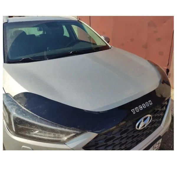Дефлектор капота мухобойка для Hyundai Tucson (TL) 2015-2020 Евро Крепление (Vip Tuning)