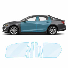 Антигравийная защитная бронепленка по лекалам для Chevrolet Malibu IX facelift 2019-2024 - зоны дверей и стойки окон