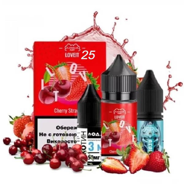 Жидкость Самозамес Flavorlab Love IT 30ml 25мг Cherry Strawberry Вишня Клубника