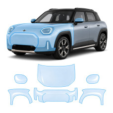 Антигравійна захисна бронеплівка за лекалами для Mini Aceman F74 2024- передня частина авто (капот бампер крила))
