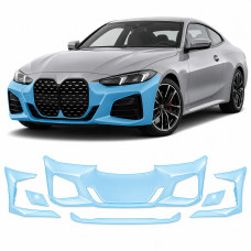 Антигравийная защитная бронепленка по лекалам для BMW 4 Series G22 facelift 2024- передний бампер