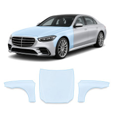 Антигравійна захисна бронеплівка за лекалами для Mercedes-Benz S-Class W223 2020- капот і передні крила