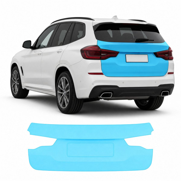 Антигравійна захисна бронеплівка за лекалами для BMW X3 G01 facelift 2021-2024 - зона кришки багажника