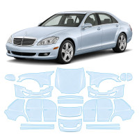 Антигравийная защитная бронепленка по лекалам для Mercedes-Benz S-Class W221 2005-2009 - полный кузов