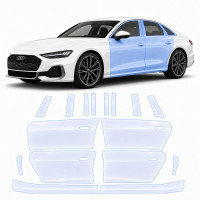 Антигравийная защитная бронепленка по лекалам для Audi A5 B10 2024- зоны дверей и стойки окон