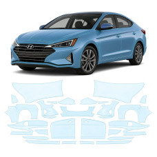 Антигравийная защитная бронепленка по лекалам для Hyundai Elantra AD facelift 2019-2020 - полный кузов