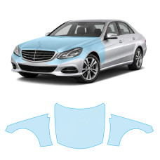 Антигравийная защитная бронепленка по лекалам для Mercedes-Benz E-Class W212 facelift 2013-2016 - капот и передние крылья