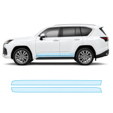 Антигравійна захисна бронеплівка за лекалами для Lexus LX J300 2021- нижня зона кузова пороги