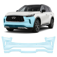 Антигравийная защитная бронепленка по лекалам для Infiniti QX60 U55 2022- передний бампер