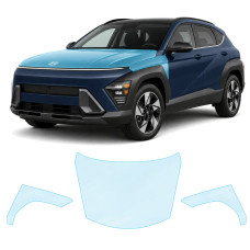Антигравійна захисна бронеплівка за лекалами для Hyundai Kona SX2 2023- капот і передні крила