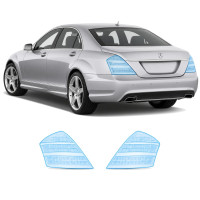 Антигравийная защитная бронепленка по лекалам для Mercedes-Benz S-Class W221 2005-2009 - задние фонари стопы