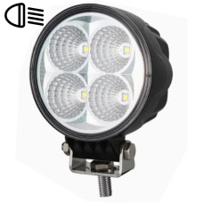 LED фара Brevia EPISTAR Flood Ближнє світло 10-30V 12W (4x3W) 880Lm Алюмінієвий корпус IP68 (10601RFX1)