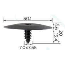 Клипса для обшивки капота (OEM 3078511, 3977775, 10083) (C0001)