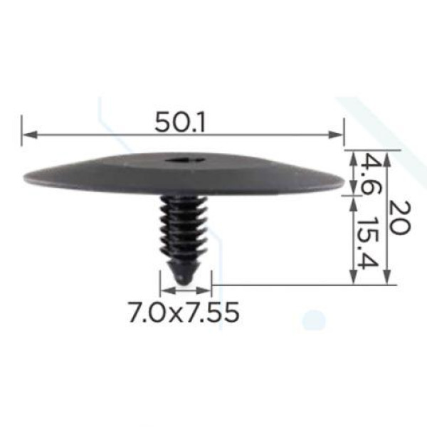 Кліпса для обшивки капота (OEM 3078511, 3977775, 10083) (C0001)
