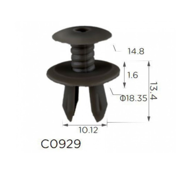 Кліпса розпірні Volkswagen (701867299, 701-867-299, 50359, 70186729901C, 11223) (C929)
