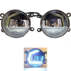 Протитуманні LED Фари круглі / Лінза з ДХО / D87мм / 12V / 6W / 6500K 2 шт