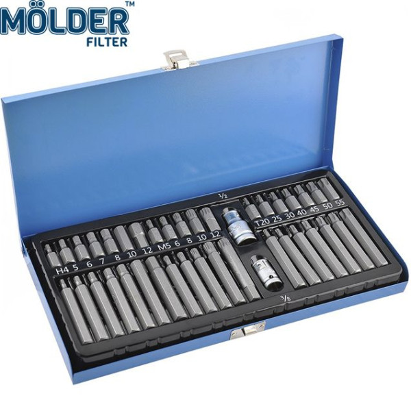 Набір біт Шестигранники та Зірочки Hex Torx Molder 40 предметів Оригінал (MT68040)