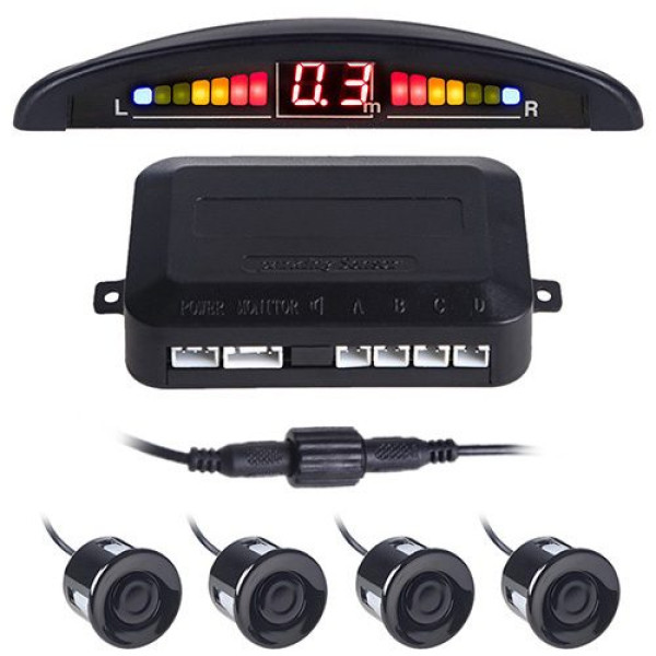 Паркувальна система Pulso LED 4 датчика D22 мм Конектор Чорный (LP-10140-black)