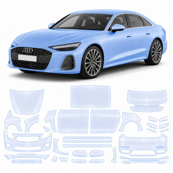 Антигравийная защитная бронепленка по лекалам для Audi A6 C9 2025- полный кузов