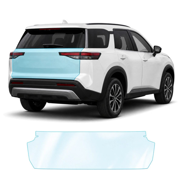 Антигравийная защитная бронепленка по лекалам для Nissan Pathfinder R53 2022- зона крышки багажника