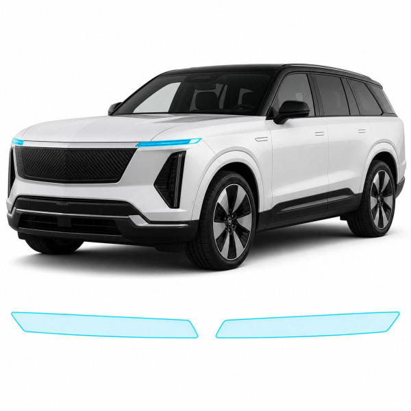 Антигравійна захисна бронеплівка за лекалами для Cadillac Vistiq EV 2025- оптика (фари та ПТФ)