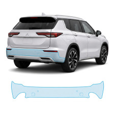 Антигравийная защитная бронепленка по лекалам для Mitsubishi Outlander IV 2021- задний бампер
