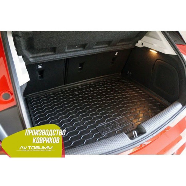 Автомобильный коврик в багажник Opel Astra K 2016- / Резиновый (Avto-Gumm)