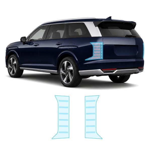Антигравийная защитная бронепленка по лекалам для Hyundai Palisade I facelift 2023- задние фонари стопы
